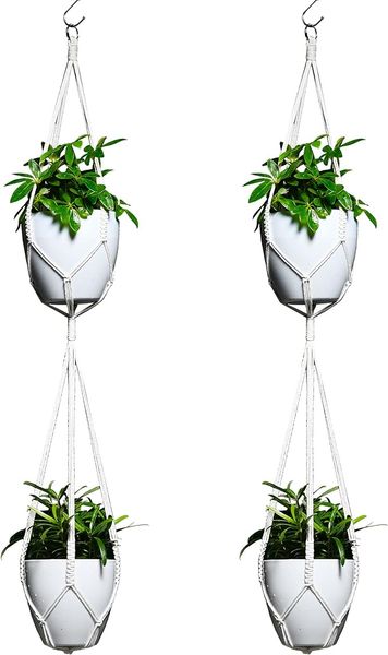 Lace plant hanger 2 layer hanging flowerpot indoor tasselless basket stand cotton rope for outdoor home decoration
Lace plant hanger 2 layer hanging flowerpot indoor tasselless basket stand cotton rope for outdoor home decoration