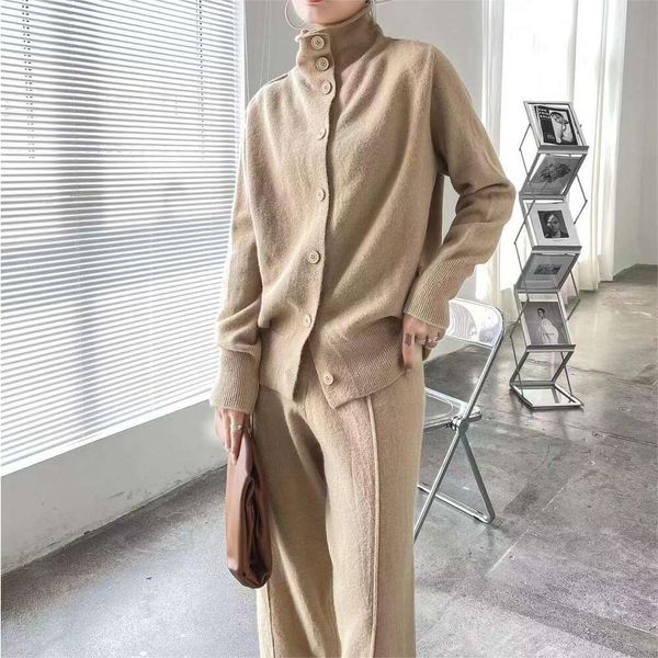 womens suit autumn style sweaters preppy slim casual fashionable wide legged pants sweater cardigan two piece set, White;black
womens suit autumn style sweaters preppy slim casual fashionable wide legged pants sweater cardigan two piece set, White;black