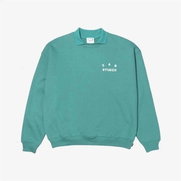 men's hoodies sweatshirts korea iab studio mint green sweater polo neck sports casual loose oversize y230831, Black
men's hoodies sweatshirts korea iab studio mint green sweater polo neck sports casual loose oversize y230831, Black