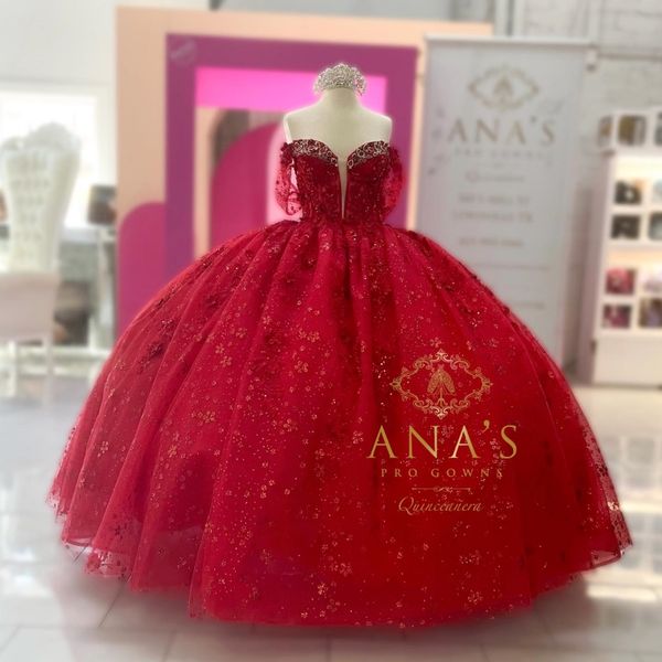 2023 red shiny off the shoulder quinceanera dresses ball gown birthday party dress applique beads crystal train gown sweetheart de 15, Blue;red
2023 red shiny off the shoulder quinceanera dresses ball gown birthday party dress applique beads crystal train gown sweetheart de 15, Blue;red