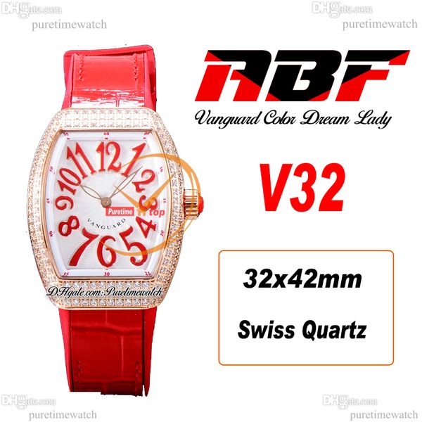 abf v32 vanguard color dream swiss quartz chronograph ladies watch womens diamonds case rose gold mop dial red leather lady super edition re, Slivery;brown
abf v32 vanguard color dream swiss quartz chronograph ladies watch womens diamonds case rose gold mop dial red leather lady super edition re, Slivery;brown