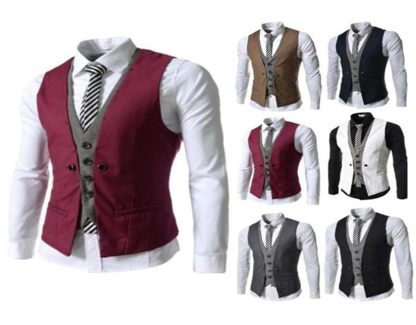 men sleeveless v neck singlebreasted slim gilet business suit waistcoat wedding bridegroom suit tuxedo waistcoat men stylis7576677, Black;white
men sleeveless v neck singlebreasted slim gilet business suit waistcoat wedding bridegroom suit tuxedo waistcoat men stylis7576677, Black;white