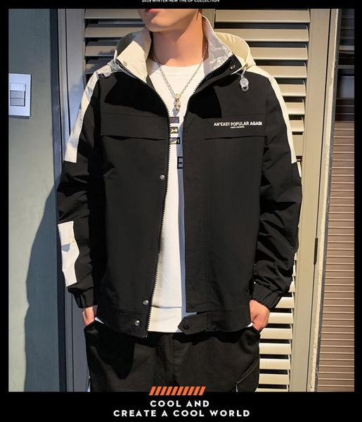 men casual jackets autumn and winter youth fit work clothes hooded jacket mens coat trend street fashion1172568, Black;brown
men casual jackets autumn and winter youth fit work clothes hooded jacket mens coat trend street fashion1172568, Black;brown