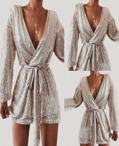 women playsuit sequins long sleeve bodycon jumpsuit female romper solid color lady jumpsuits womens clothing party playsuit4441260, Black;white
women playsuit sequins long sleeve bodycon jumpsuit female romper solid color lady jumpsuits womens clothing party playsuit4441260, Black;white