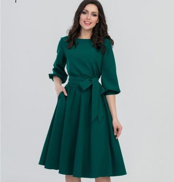 women skirt autumn vintage solid lantern half sleeve aline dress elegant oneck pocket casual dresses7339001, Black
women skirt autumn vintage solid lantern half sleeve aline dress elegant oneck pocket casual dresses7339001, Black