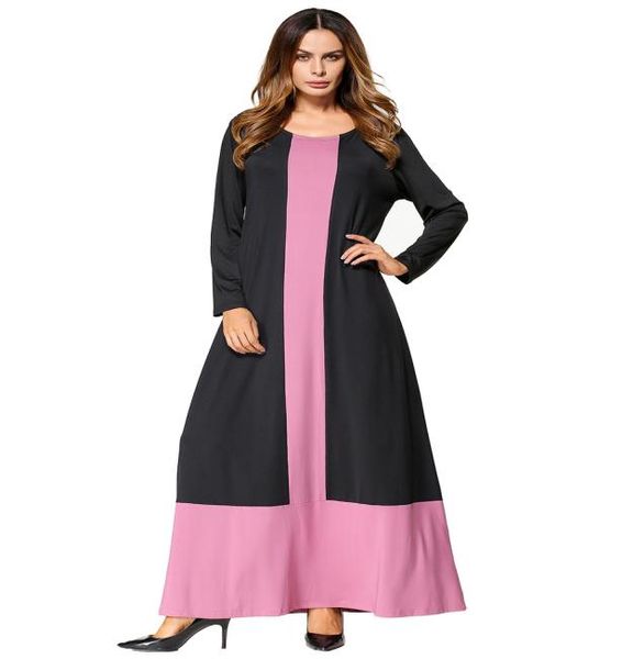 color block patchwork maxi long dress muslim kaftan women maxi dresses black pink round neck long sleeve robes autumn3313533, White;black
color block patchwork maxi long dress muslim kaftan women maxi dresses black pink round neck long sleeve robes autumn3313533, White;black