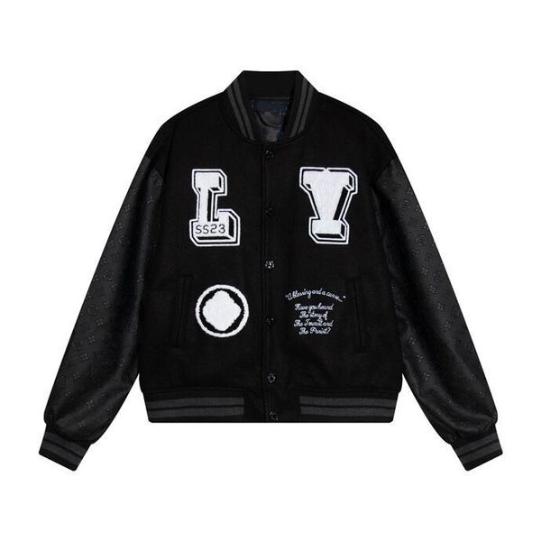 men's plus size outerwear & coats baseball jacket patchwork jacket jacket with embroidered logo for both men and women without gender d, Black;brown
men's plus size outerwear & coats baseball jacket patchwork jacket jacket with embroidered logo for both men and women without gender d, Black;brown