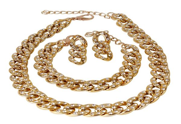 necklace bracelet earrings 3piece sets woman fashion personality punk cuban chains necklaces simple retro ccb gold silver rhinest4976015, Black
necklace bracelet earrings 3piece sets woman fashion personality punk cuban chains necklaces simple retro ccb gold silver rhinest4976015, Black