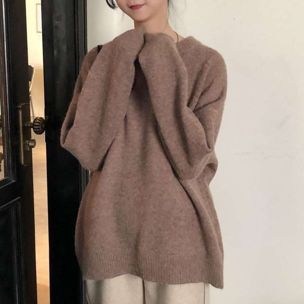 korean version of grey sweater womens pullover lazy wind loose thick autumn and winter round neck inner base shirt, White;black
korean version of grey sweater womens pullover lazy wind loose thick autumn and winter round neck inner base shirt, White;black