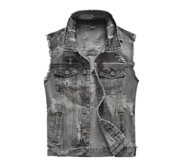 men039s vests 2021 summer men ripped jean jacket mens hip hop denim vest male grey cowboy waistcoat brand sleeveless tank 5xl9738917, Black;white
men039s vests 2021 summer men ripped jean jacket mens hip hop denim vest male grey cowboy waistcoat brand sleeveless tank 5xl9738917, Black;white