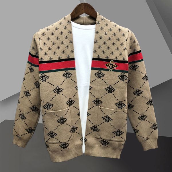 men's sweaters color contrast pattern printing cardigan men sweter korean coat designer fall fashion knit jacket 230831, White;black
men's sweaters color contrast pattern printing cardigan men sweter korean coat designer fall fashion knit jacket 230831, White;black