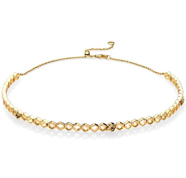 925 sterling silver gold color honeycomb shape shine honeybee choker necklace for women wedding gift europe jewelry4233625
925 sterling silver gold color honeycomb shape shine honeybee choker necklace for women wedding gift europe jewelry4233625
