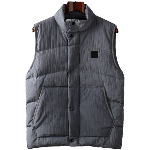 

brand toney designers men's stone vests nylon two-color 80 velvet inner liner pressing laser label ykk zipper double-layer collar label, Black;white