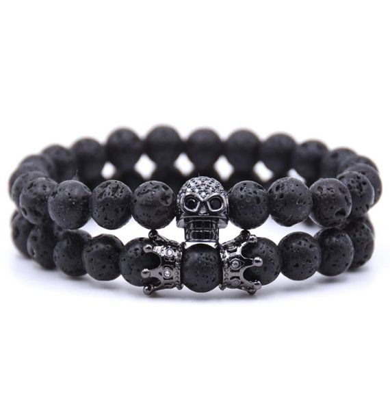 punk charm bracelet cz skull gray lava stone beads crown yoga women bracelet for men jewelry masculina pulseira drop4254403, Black
punk charm bracelet cz skull gray lava stone beads crown yoga women bracelet for men jewelry masculina pulseira drop4254403, Black
