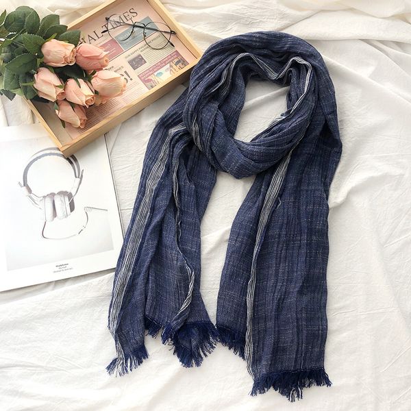 scarves cotton linen men scarf autumn winter black navy striped tassel scarf men shawl wrap fashion brand bufandas male accessories 230831, Blue;gray
scarves cotton linen men scarf autumn winter black navy striped tassel scarf men shawl wrap fashion brand bufandas male accessories 230831, Blue;gray