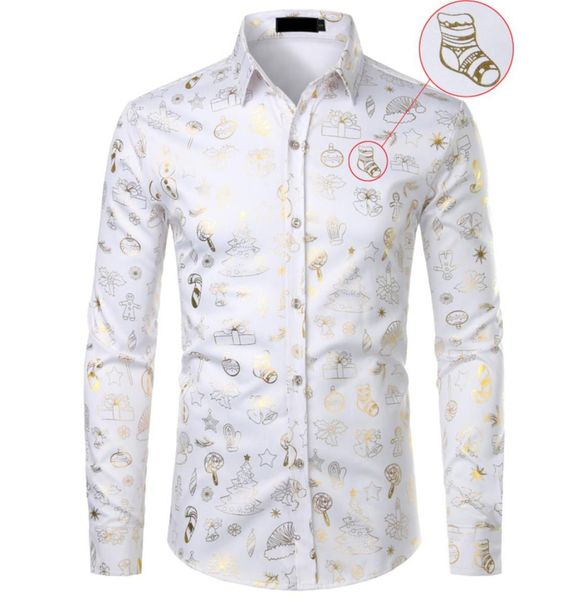 christmas shirt male funny xmas gift gold print mens dress shirts casual party prom shirt for men7496850, White;black
christmas shirt male funny xmas gift gold print mens dress shirts casual party prom shirt for men7496850, White;black