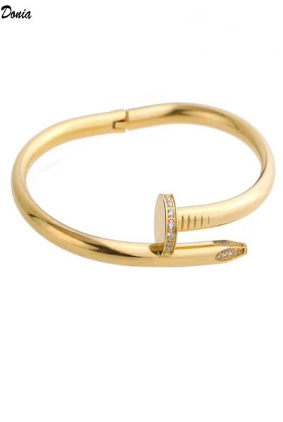 donia jewelry designer bracelet nail classic titanium steel micro inlaid zircon bracelet for men and women luxury bracelet4989237, Black
donia jewelry designer bracelet nail classic titanium steel micro inlaid zircon bracelet for men and women luxury bracelet4989237, Black