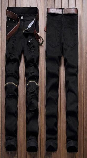 men stylish ripped jeans zipper hollow out biker classic skinny slim straight denim trousers5989633, Blue
men stylish ripped jeans zipper hollow out biker classic skinny slim straight denim trousers5989633, Blue