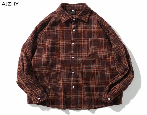 casual men shirt long sleeve autumn winter thick plaid flannel shirts mens of women vintage japanese streetwear pocket camisas1785918, White;black 
casual men shirt long sleeve autumn winter thick plaid flannel shirts mens of women vintage japanese streetwear pocket camisas1785918, White;black