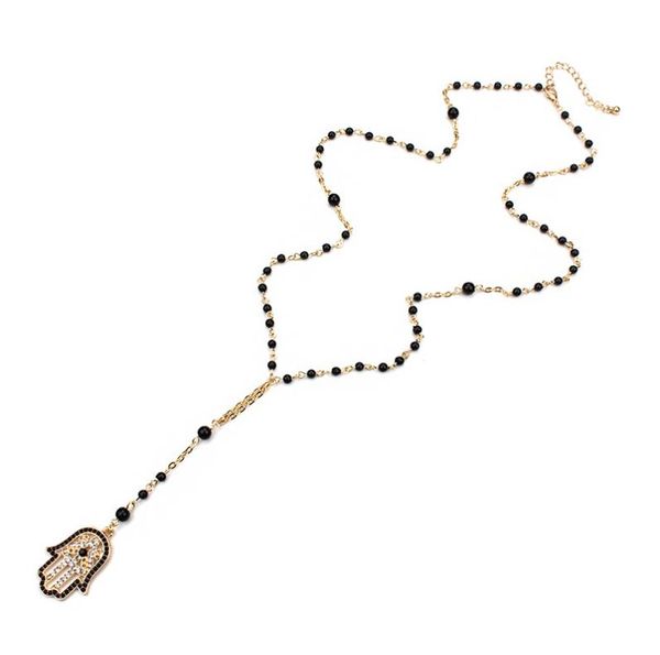 lucky eye black beads necklace turkish gold link chain hamsa hand necklace evil eye charm necklace sweater chain9670628, Silver
lucky eye black beads necklace turkish gold link chain hamsa hand necklace evil eye charm necklace sweater chain9670628, Silver