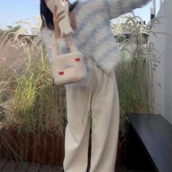 winter french style sweaters sweet spicy age reducing gentle imitation leather plush thickened sweater coat for, White;black
winter french style sweaters sweet spicy age reducing gentle imitation leather plush thickened sweater coat for, White;black