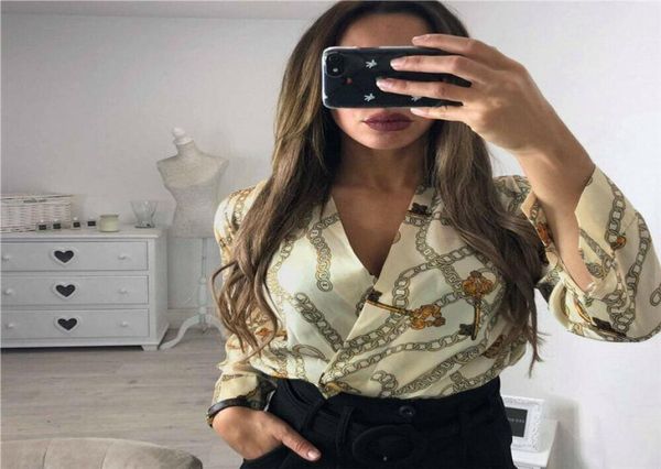 women 039s shirts for spring female v neck long sleeve satin fashion cipher chain leotard elegant autumn blouse women0391808602, White
women 039s shirts for spring female v neck long sleeve satin fashion cipher chain leotard elegant autumn blouse women0391808602, White