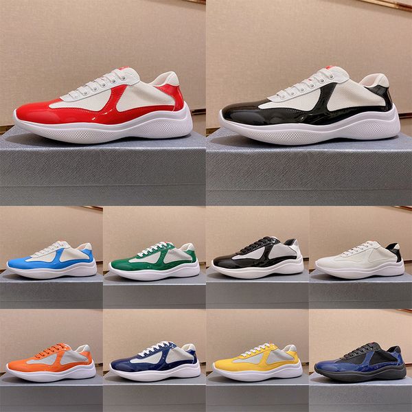 new classic luxury americas cup soft rubber fabric sneaker designer mens casual shoes patent leather flat trainers low sneakers mesh america, Black
new classic luxury americas cup soft rubber fabric sneaker designer mens casual shoes patent leather flat trainers low sneakers mesh america, Black