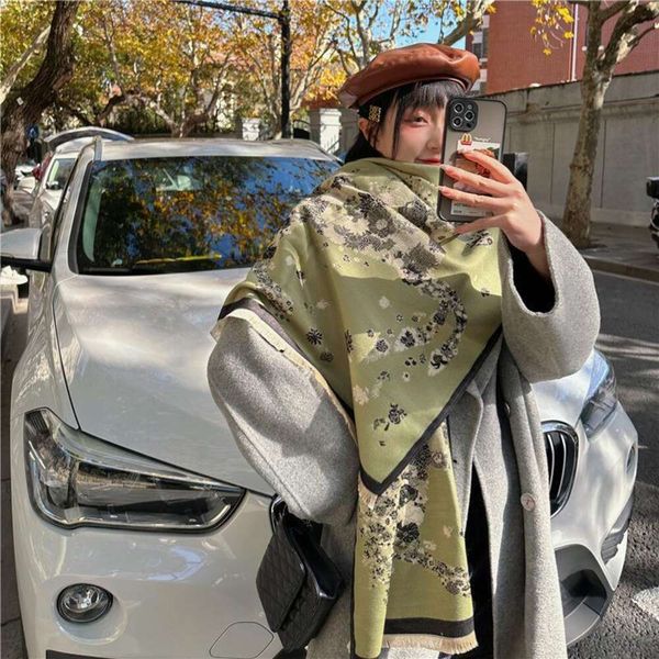 green fresh forest warm scarf lady style imitation cashmere double sided student air conditioning shawl, Blue;gray
green fresh forest warm scarf lady style imitation cashmere double sided student air conditioning shawl, Blue;gray