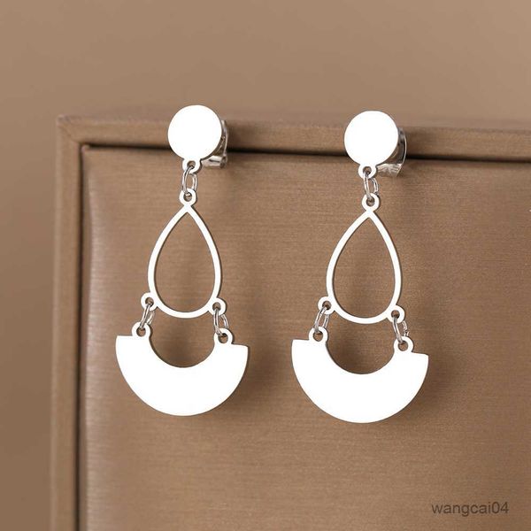 charm stainless steel earrings round water half circle pendant vintage fashion earrings for women jewelry trend fine gifts r230901, Golden
charm stainless steel earrings round water half circle pendant vintage fashion earrings for women jewelry trend fine gifts r230901, Golden