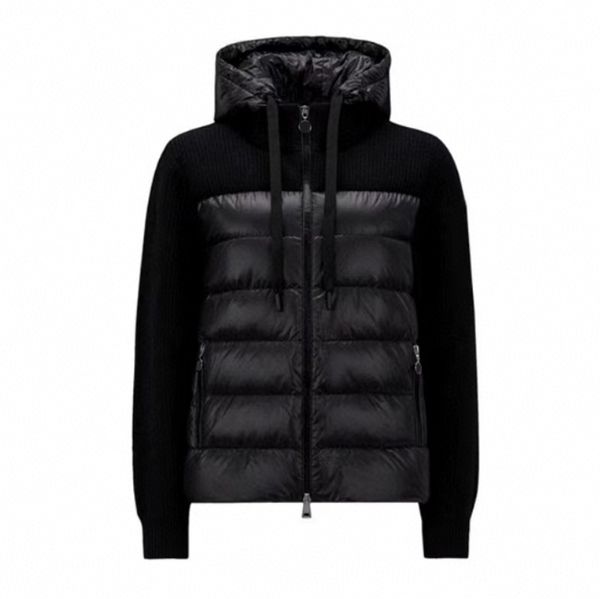 hooded knitted women down jacket arm badge knit jacket winter warm knitted jacket women warm coat size s--l, Black
hooded knitted women down jacket arm badge knit jacket winter warm knitted jacket women warm coat size s--l, Black