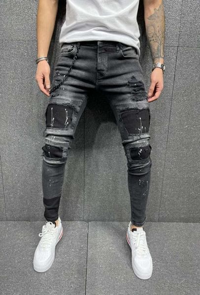 men039s black close fitting scratch ripped biker jeans men039sexercise jogging casual pencil long pants4632204, Black;white
men039s black close fitting scratch ripped biker jeans men039sexercise jogging casual pencil long pants4632204, Black;white