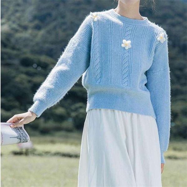 autumn and winter fresh sweaters three dimensional little flower sweater womens cute youth looking idle style loose, White;black
autumn and winter fresh sweaters three dimensional little flower sweater womens cute youth looking idle style loose, White;black