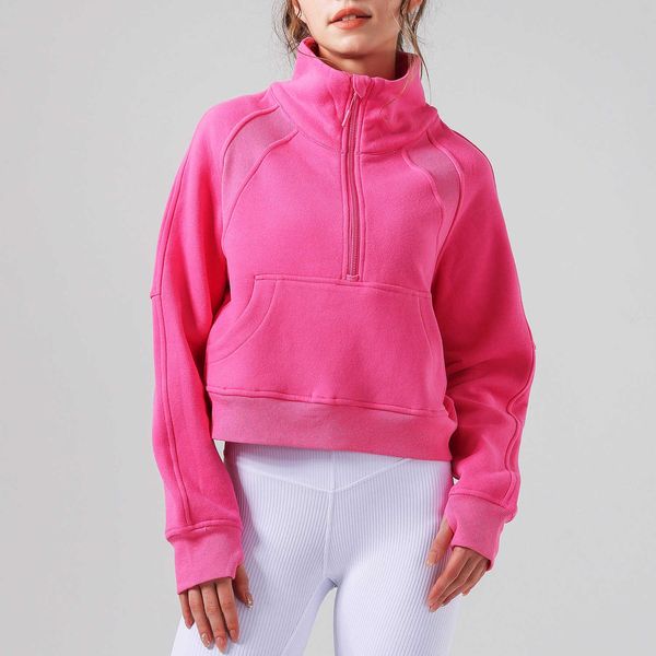 half zipper scuba hoodie lu-504 autumn winter yoga suit sports coat half zip stand neck fashion finger button running fitness sweater, Black;brown
half zipper scuba hoodie lu-504 autumn winter yoga suit sports coat half zip stand neck fashion finger button running fitness sweater, Black;brown