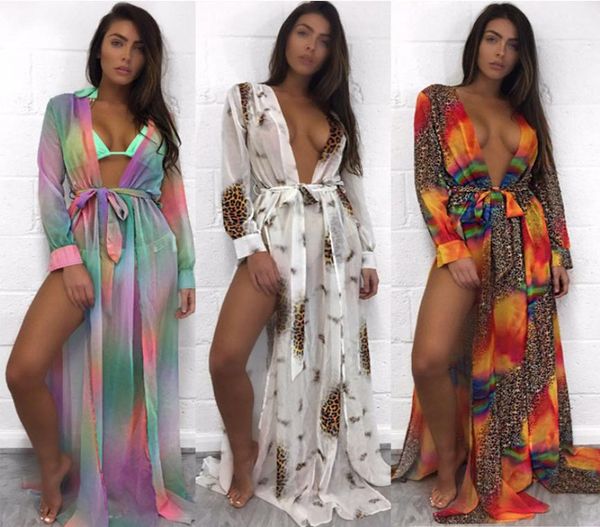 summer women chiffon kimono bikini cover up female leopard contrast color split cardigan beach maxi blouses coverups2678940, White
summer women chiffon kimono bikini cover up female leopard contrast color split cardigan beach maxi blouses coverups2678940, White