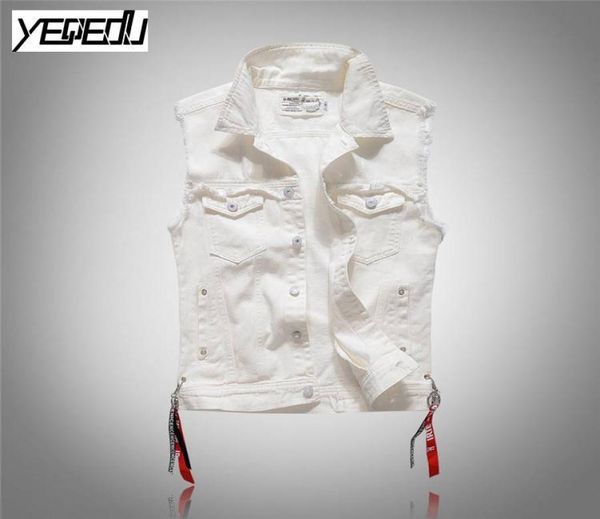 3409 2018 punk slim fashion white denim vests men sleeveless jean jacket men streetwear gilet homme biker jeans vest m3xl6034715, Black;white
3409 2018 punk slim fashion white denim vests men sleeveless jean jacket men streetwear gilet homme biker jeans vest m3xl6034715, Black;white