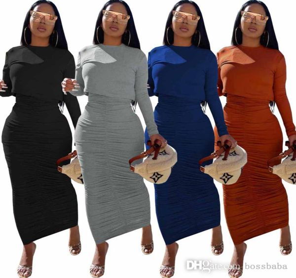 womens pullover skirt set fashion solid color pleated long sleeve round neck 2piece dress suit in autumn and winter9833370, White
womens pullover skirt set fashion solid color pleated long sleeve round neck 2piece dress suit in autumn and winter9833370, White