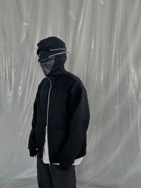 2023ss men minimalist spliced leather masked ninja hoodie cardigan jacket men casual men hoodie loose casual fashion versatile hooded, Black
2023ss men minimalist spliced leather masked ninja hoodie cardigan jacket men casual men hoodie loose casual fashion versatile hooded, Black