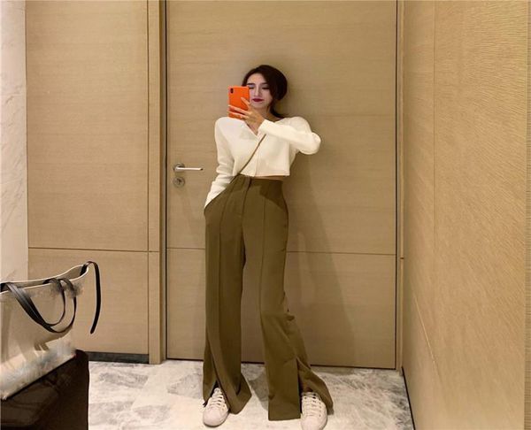 vintage split high waist wide leg pants pockets women fashion loose long flare pants female casual trousers women pantalon9034041, Black;white
vintage split high waist wide leg pants pockets women fashion loose long flare pants female casual trousers women pantalon9034041, Black;white