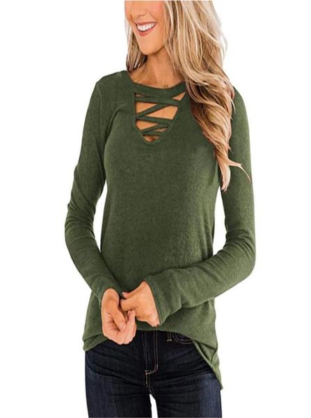 autumn women clothing blouses tshirt hollowcarved design crossbelt solid color casual vneck pullover shirts32525033279, White
autumn women clothing blouses tshirt hollowcarved design crossbelt solid color casual vneck pullover shirts32525033279, White