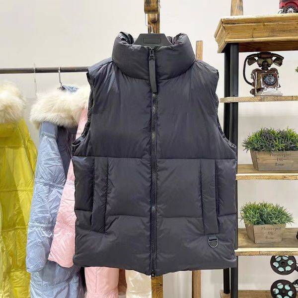 fashion vest new men women gilet silm vest couples clothing fashion warm outerwear puffer jacket famous clothing causal fashion zipper gilet, Black;white