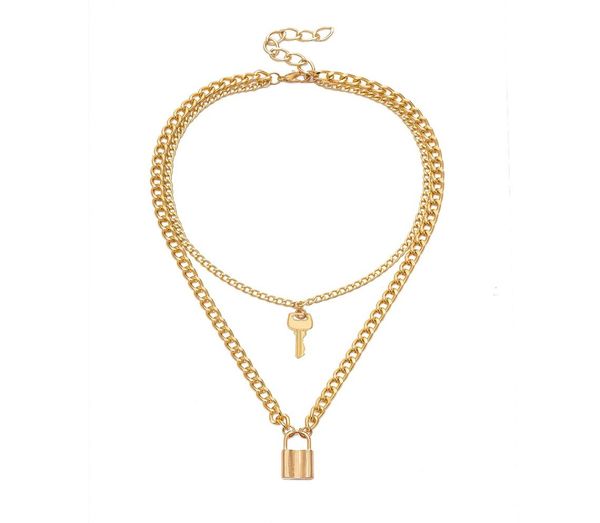 european and american creative fashion geometric accessories retro key and lock shaped pendant necklace for women jewelry gifts1828010, Silver
european and american creative fashion geometric accessories retro key and lock shaped pendant necklace for women jewelry gifts1828010, Silver