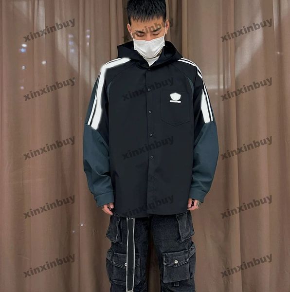 xinxinbuy men designer coat jacket windbreaker panelled letter print color long sleeve women gray black khaki green red xs-xl, Black;brown 
xinxinbuy men designer coat jacket windbreaker panelled letter print color long sleeve women gray black khaki green red xs-xl, Black;brown