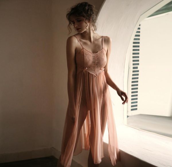 superfairy pink black women nightgown lace perspective straps gather high slits seethrough mesh gown sleepwear nightdress4175246, Black;red
superfairy pink black women nightgown lace perspective straps gather high slits seethrough mesh gown sleepwear nightdress4175246, Black;red