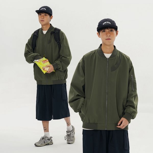 men's jackets high street men spring autumn baseball collar jacket coat clothes windbreakr casual retro couple single layer fashion 230, Black;brown
men's jackets high street men spring autumn baseball collar jacket coat clothes windbreakr casual retro couple single layer fashion 230, Black;brown