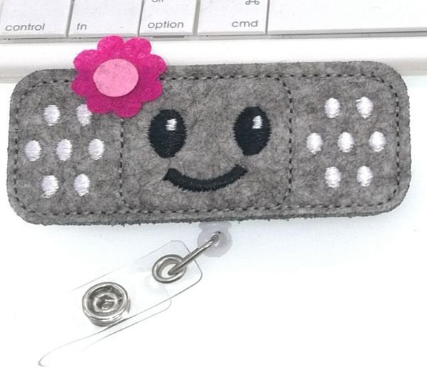 nurse badge reel holder cute bandage rn badge reel embroidery retractable badge holder with alligator clip for students teachers6267304, Gray 
nurse badge reel holder cute bandage rn badge reel embroidery retractable badge holder with alligator clip for students teachers6267304, Gray
