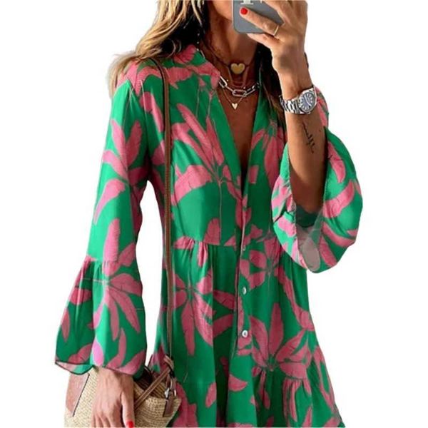 designer ladies dress boho elegant print dress women v-neck flare sleeve casual loose a-line dress spring ladies vacation shirt dresses, Black;gray
designer ladies dress boho elegant print dress women v-neck flare sleeve casual loose a-line dress spring ladies vacation shirt dresses, Black;gray