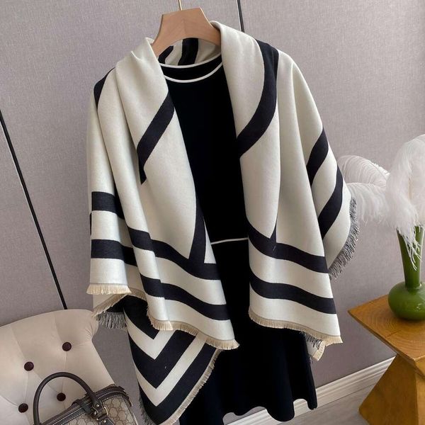 autumn and winter imitation cashmere neckerchiefs womens wide striped scarf with geometric patterned shawl thick, Blue;gray
autumn and winter imitation cashmere neckerchiefs womens wide striped scarf with geometric patterned shawl thick, Blue;gray