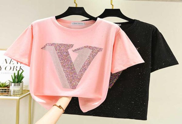 cotton t shirt women short sleeve shiny diamond summer fashion tshirt woman clothes tshirt tee shirt femme 2106041688727, White
cotton t shirt women short sleeve shiny diamond summer fashion tshirt woman clothes tshirt tee shirt femme 2106041688727, White