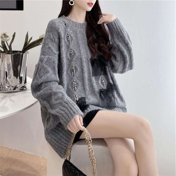 korean version of lazy sweater style japanese retro niche design thick womens pullover autumn and winter collection, White;black
korean version of lazy sweater style japanese retro niche design thick womens pullover autumn and winter collection, White;black