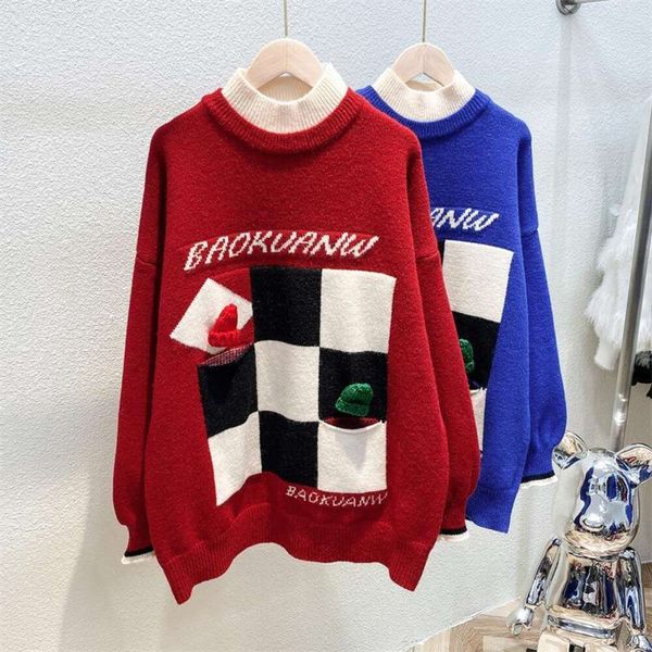 design sense half turtleneck sweater womens mid length base shirt autumn and winter loose lazy wind red top, White;black
design sense half turtleneck sweater womens mid length base shirt autumn and winter loose lazy wind red top, White;black